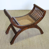 Wooden curule chair and canning