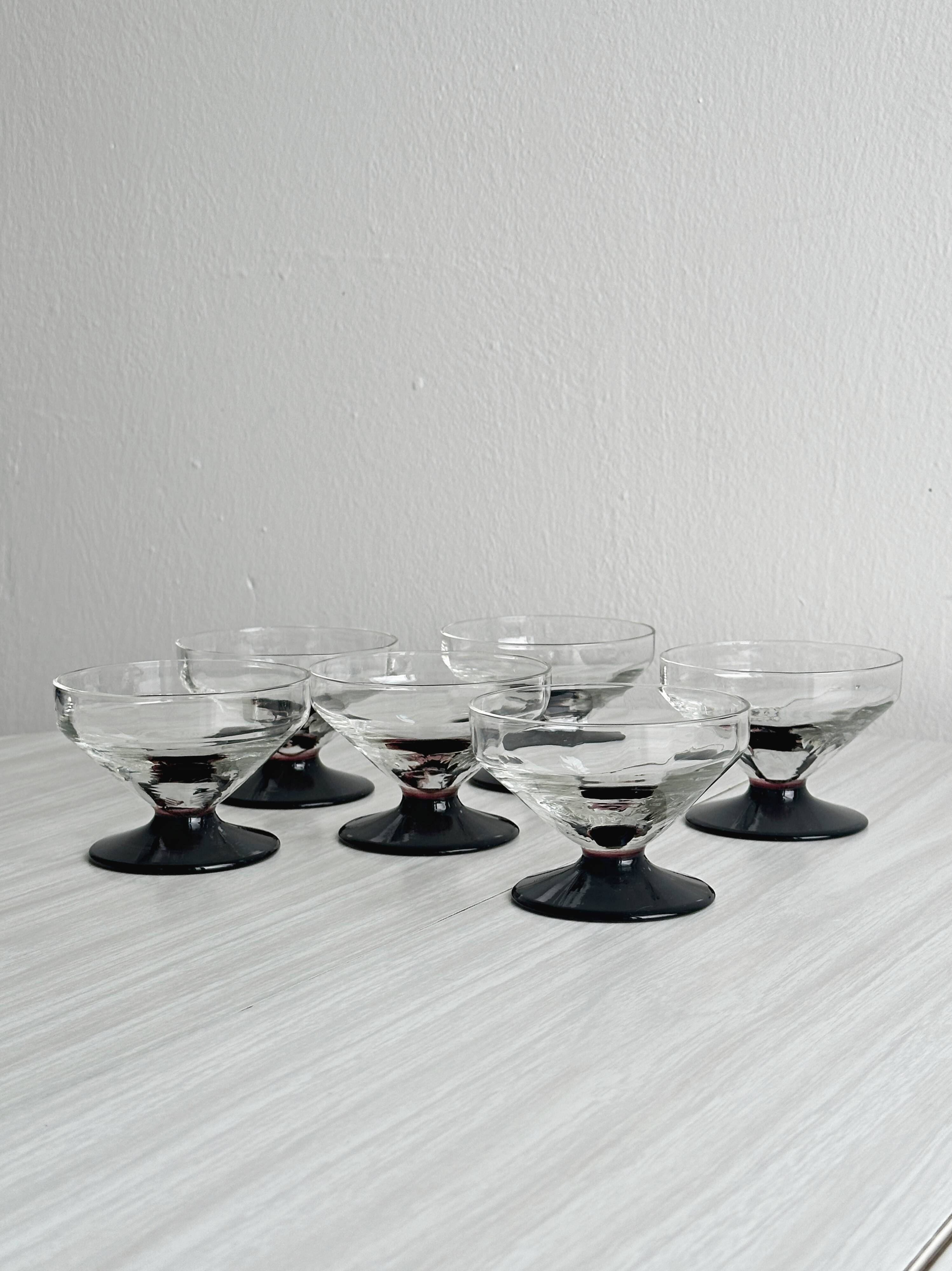 Lot de 6 verres à pied