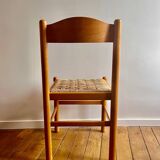 4 chaises en pin et corde tressée