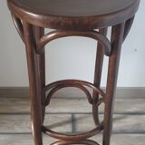 Tabouret haut en bois cintré