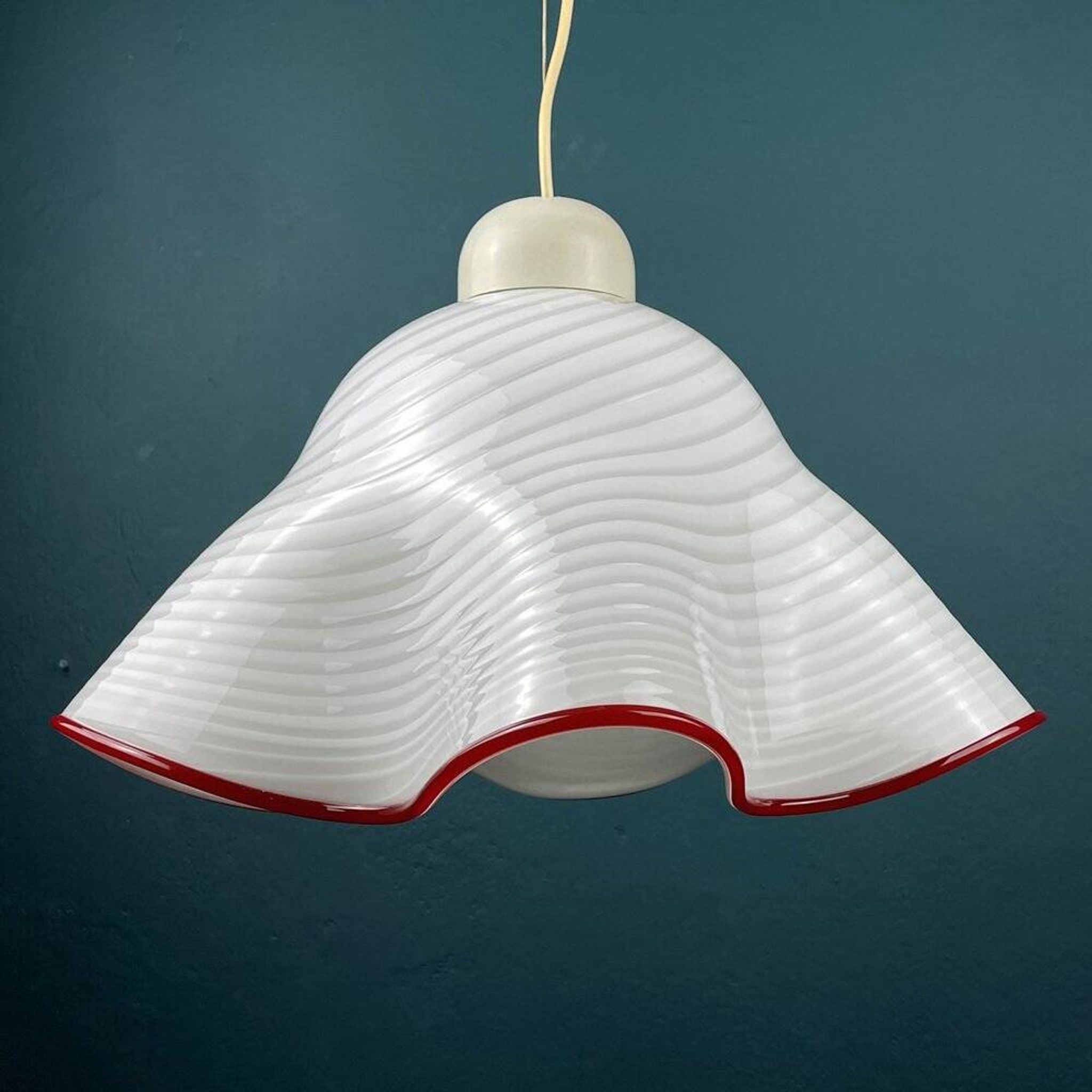 Murano glass Fazzoletto pendant, Italy, 1970s