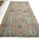5x11 Green & Blue Tribal Turkish Vintage Kilim Rug 170x333Cm SK 35197
