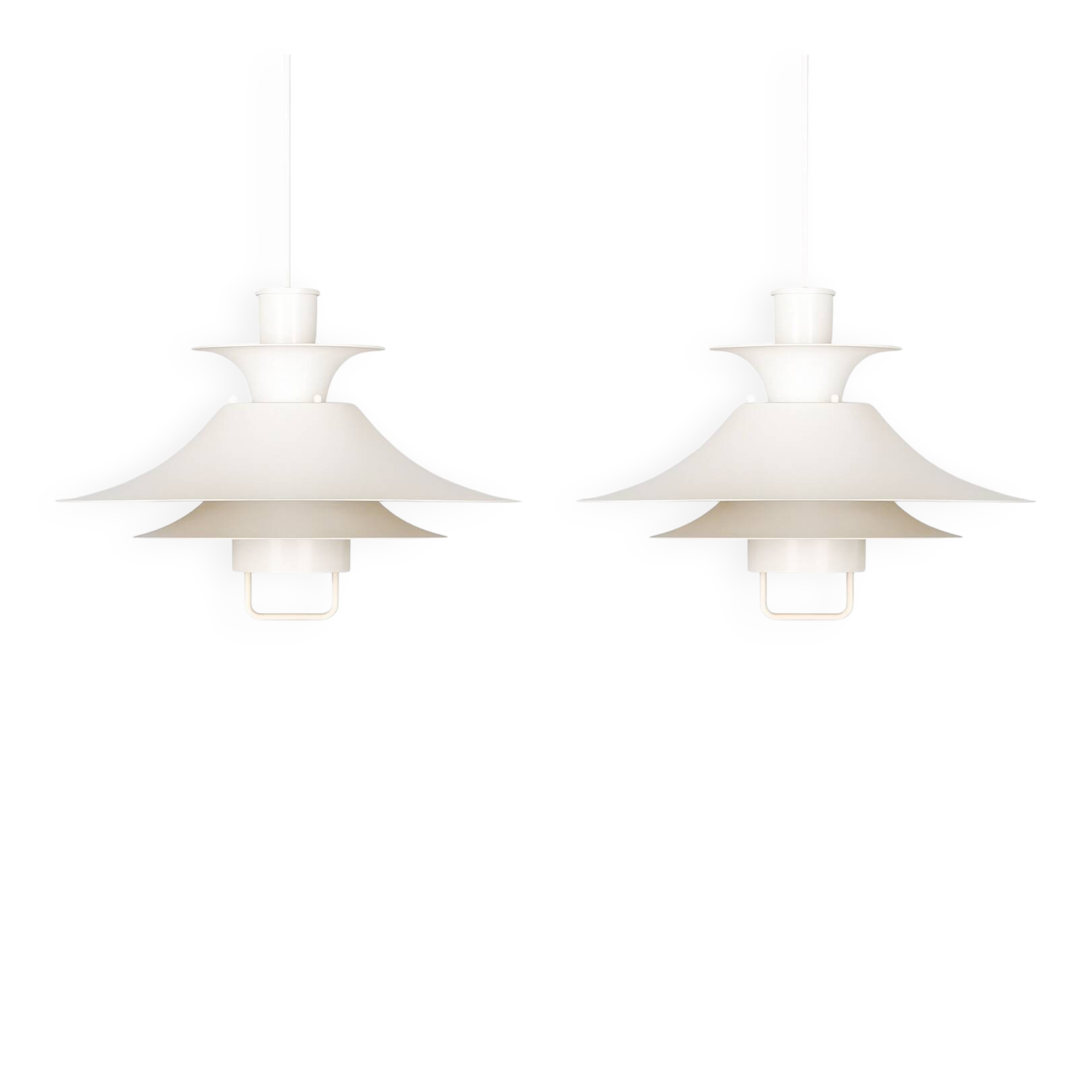 Pair of 2 vintage pendant lamps Desiree by  Lyfa, 1970s