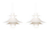 Pair of 2 vintage pendant lamps Desiree by  Lyfa, 1970s