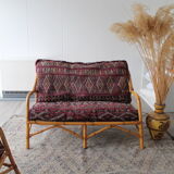 Vintage bamboo sofa 90