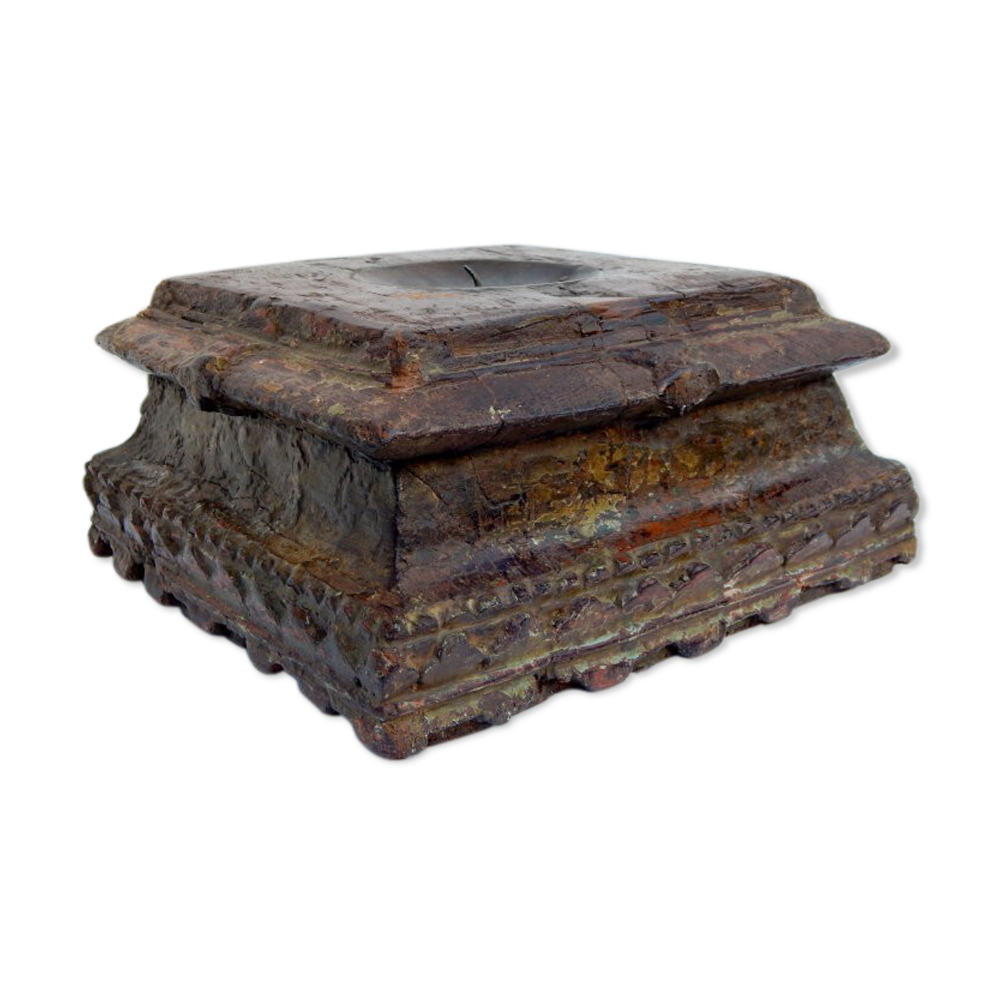 Old teck column teck bougeoir