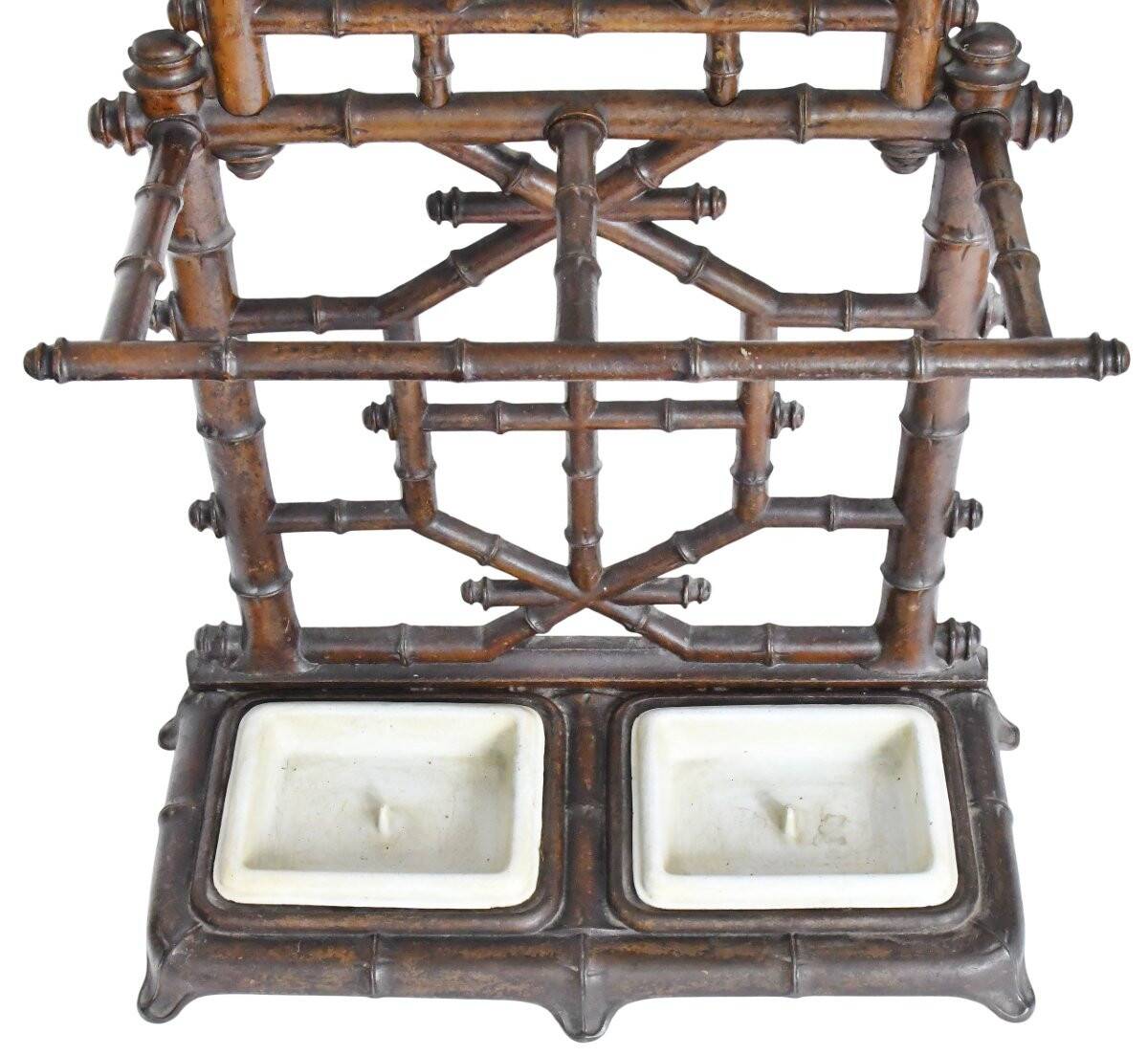 Cast iron coat rack in a bamboo style