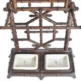 Cast iron coat rack in a bamboo style