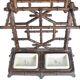 Cast iron coat rack in a bamboo style