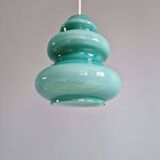 Suspension Space Age in blue-green opaline, 1960s