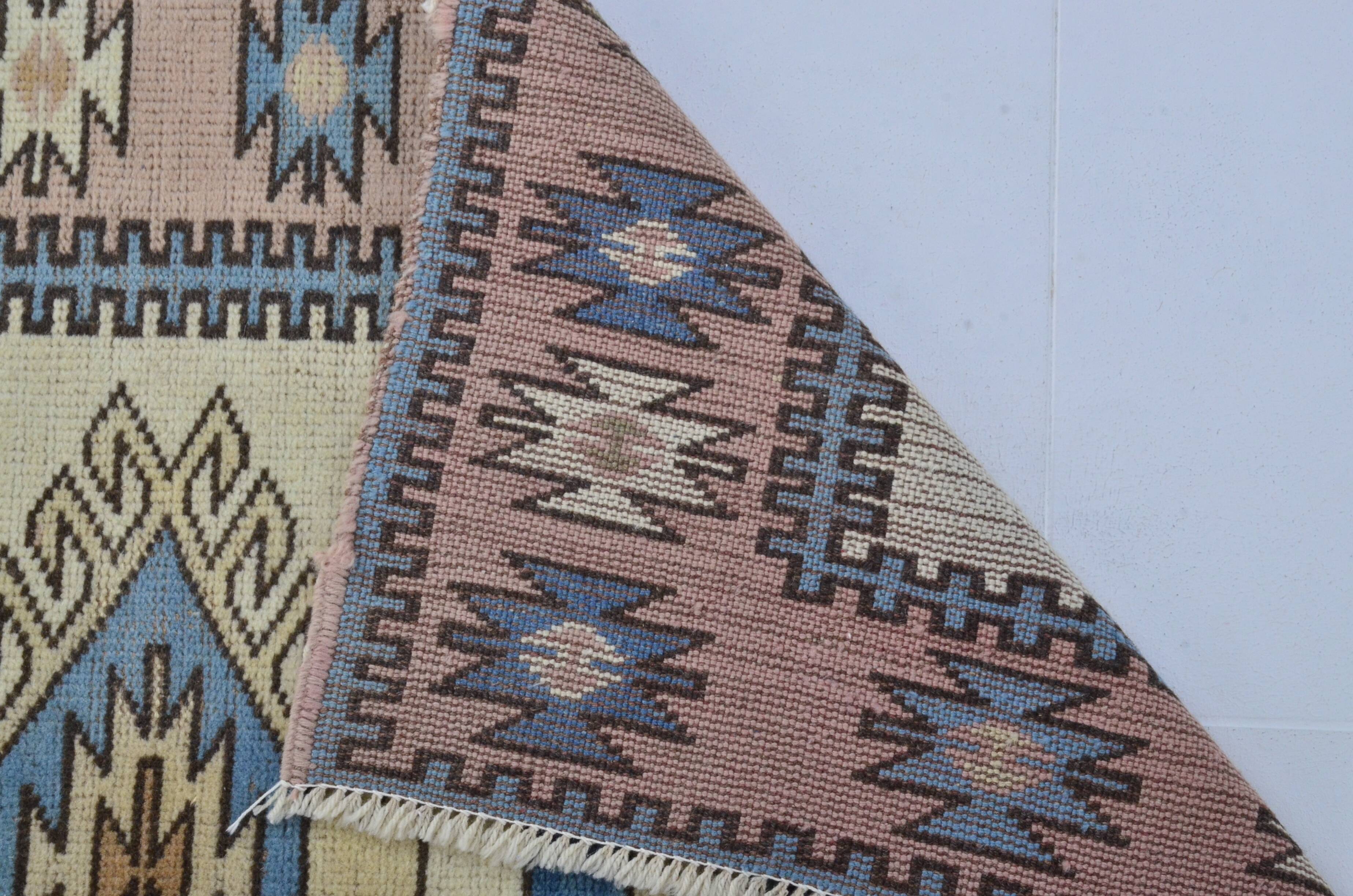 Neutral Vintage Handmade Kitchen Runner sku 3323