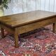 Table basse en noyer fin XIXème - ancienne table de ferme