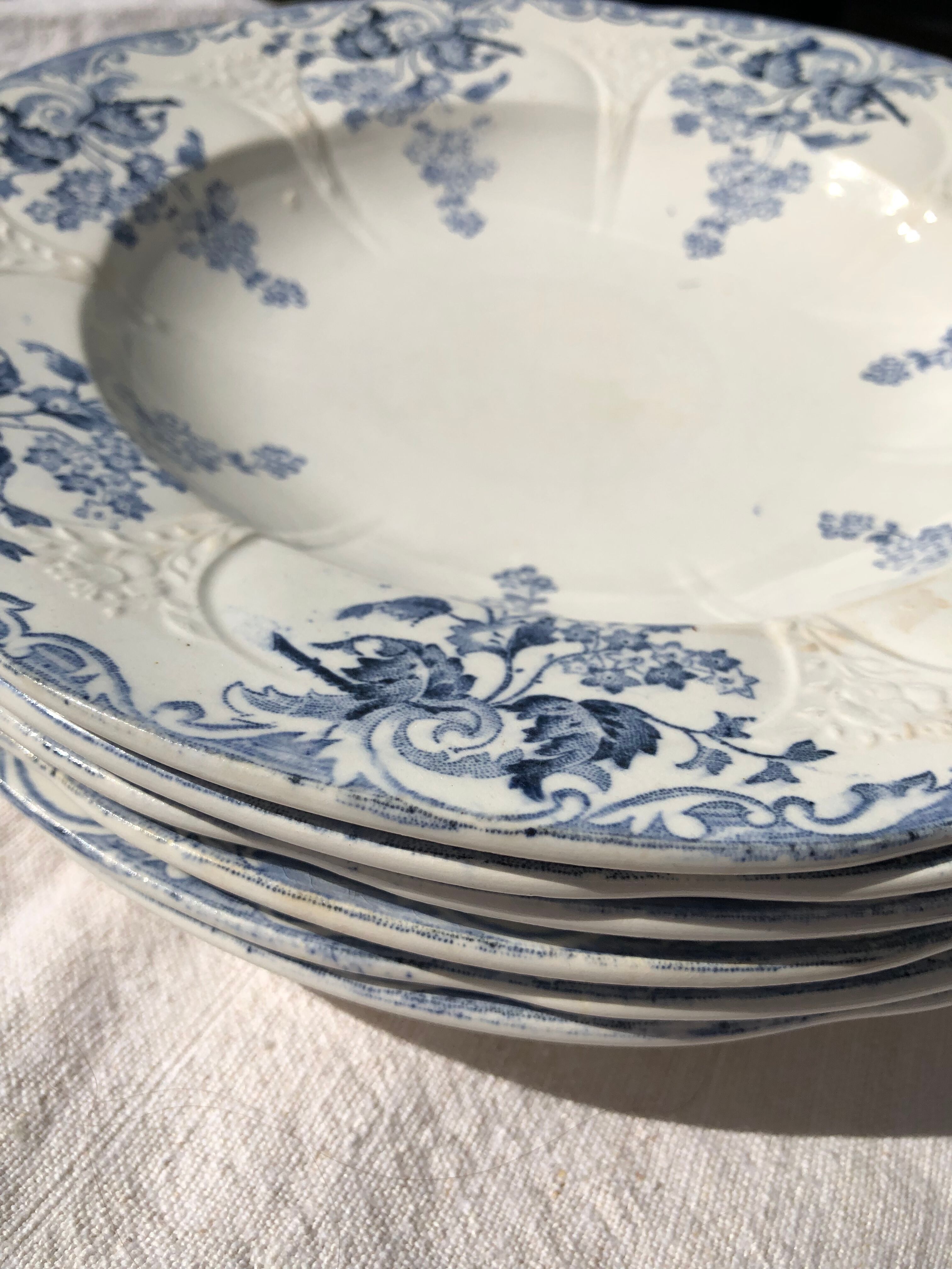 6 Longwy hollow plates