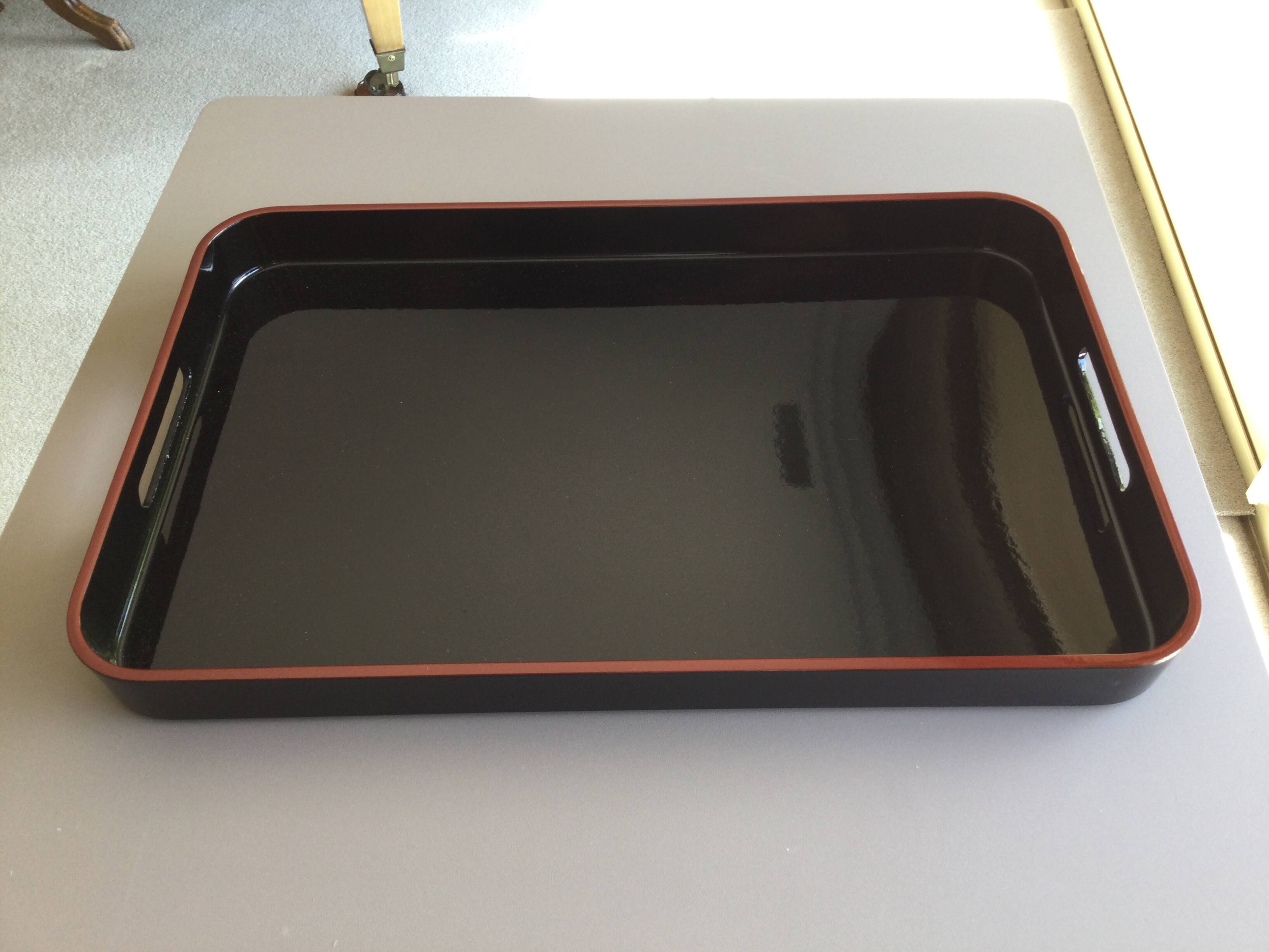 Lacquered wooden tray