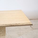 Travertine coffee table