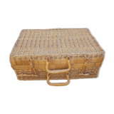 Wicker briefcase suitcase