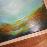Abstract art painting signed and dated