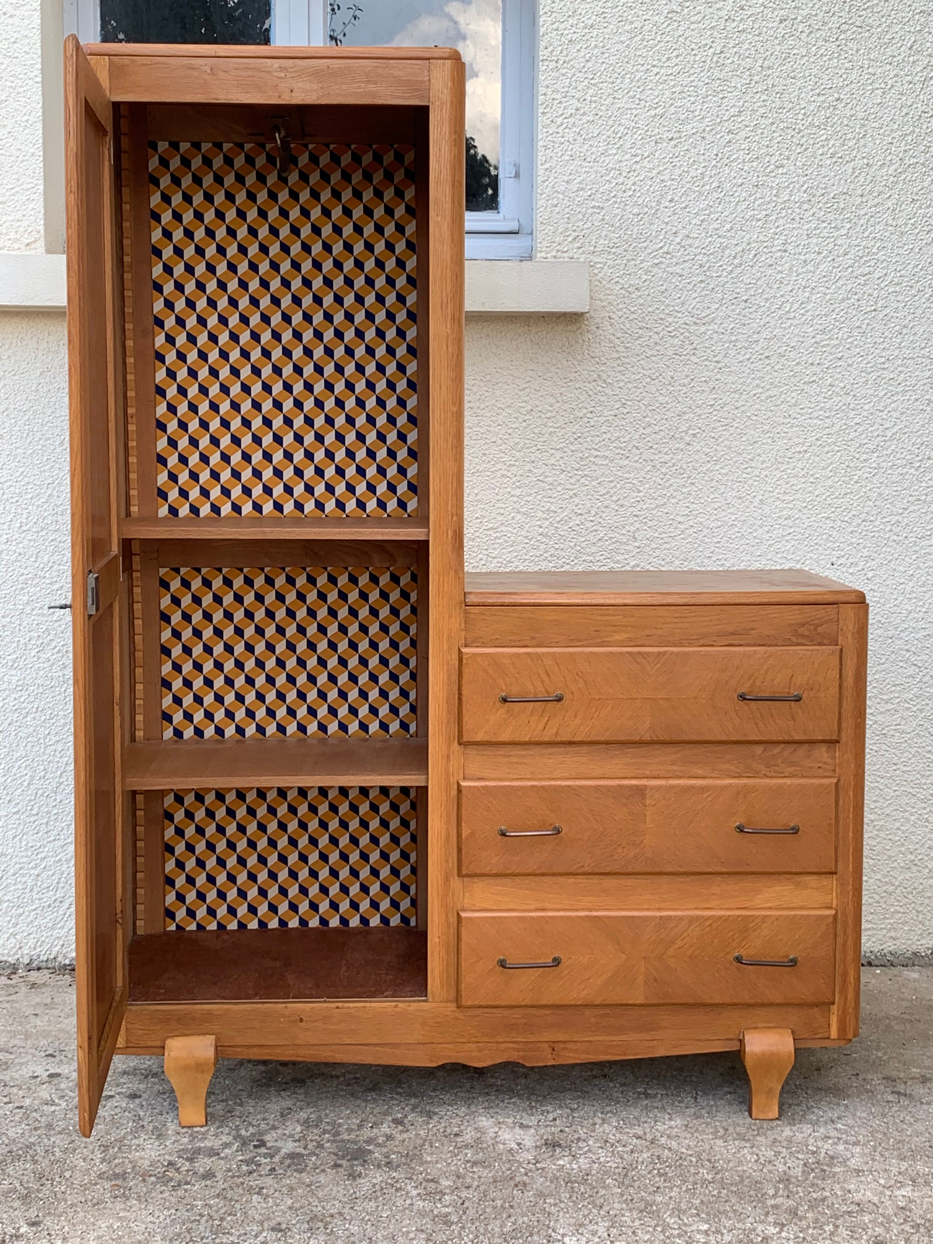 Asymmetrical vintage wardrobe 1950