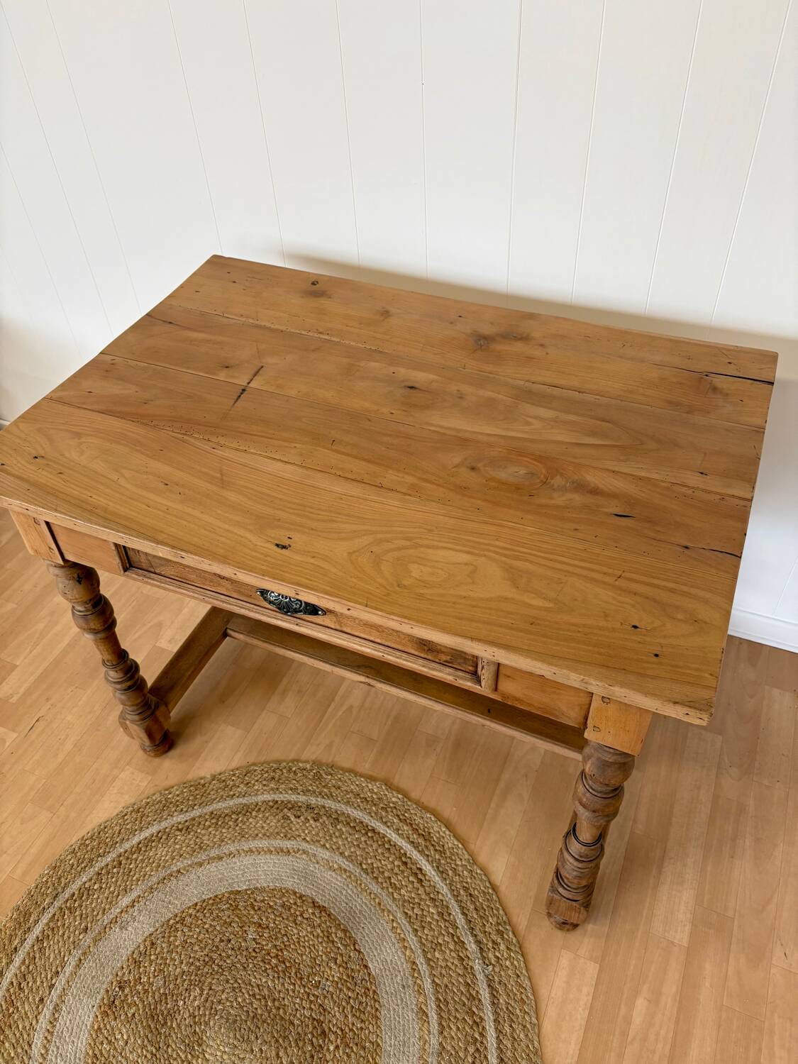 Renovated oak desk table