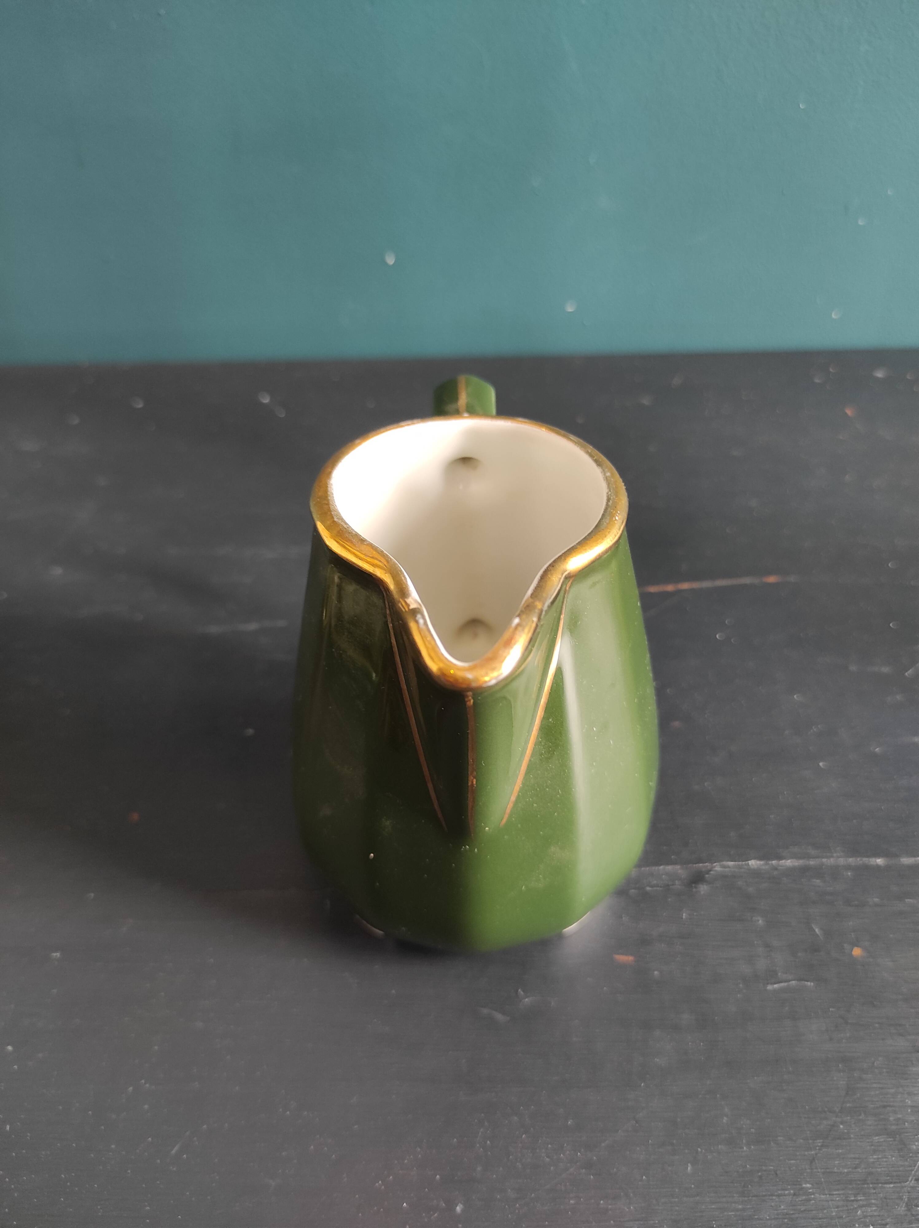 Service à café vert vintage français, de Apilco