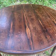 Scandinavian dining table in Rio rosewood.