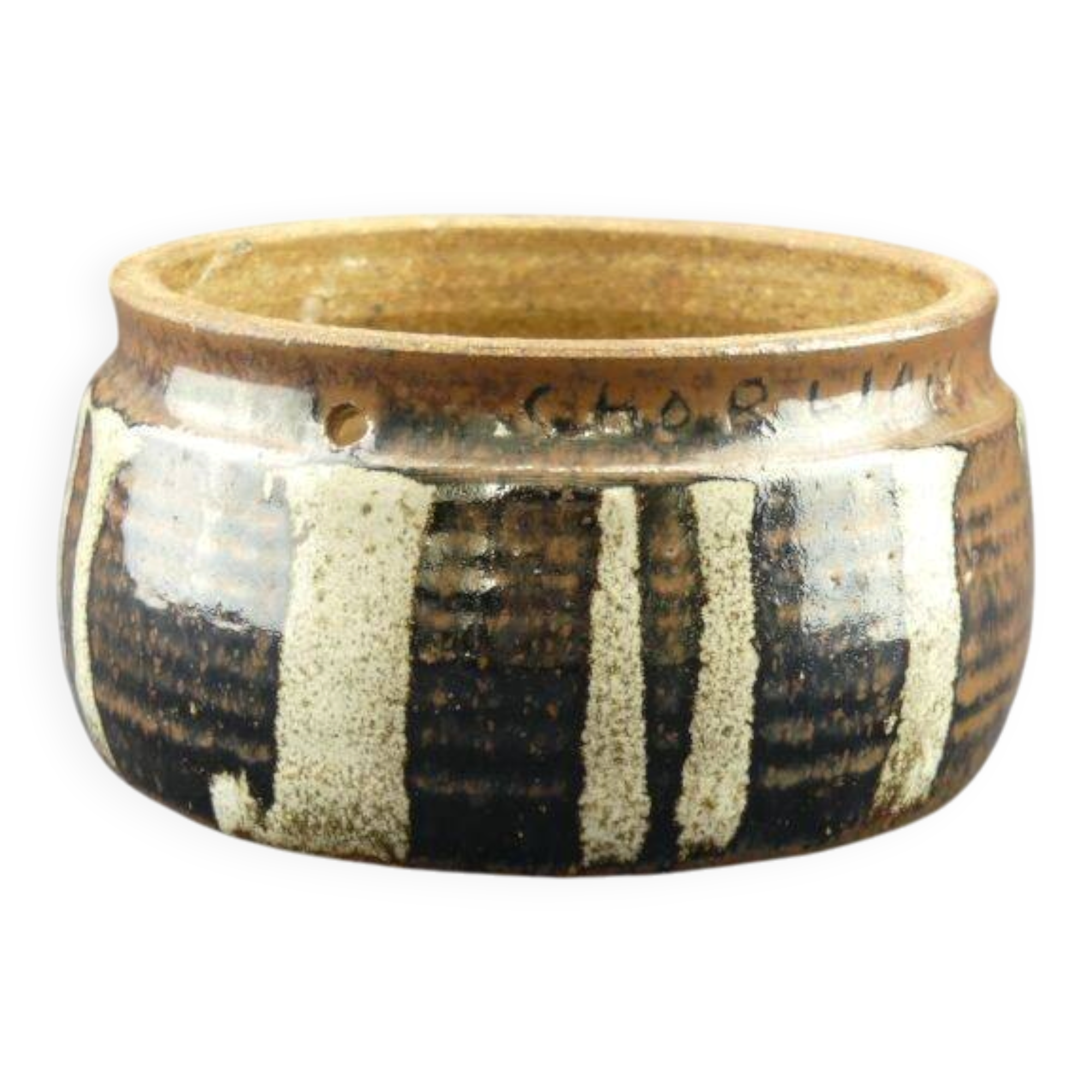 Vintage ceramic hanging cache-pot
