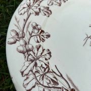 12 assiettes plates en terre de fer modèle Chasse