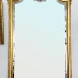 Large gilt mirror from the 19th century in the LOUIS XV style