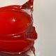 Pair vase soliflore orange glass Murano