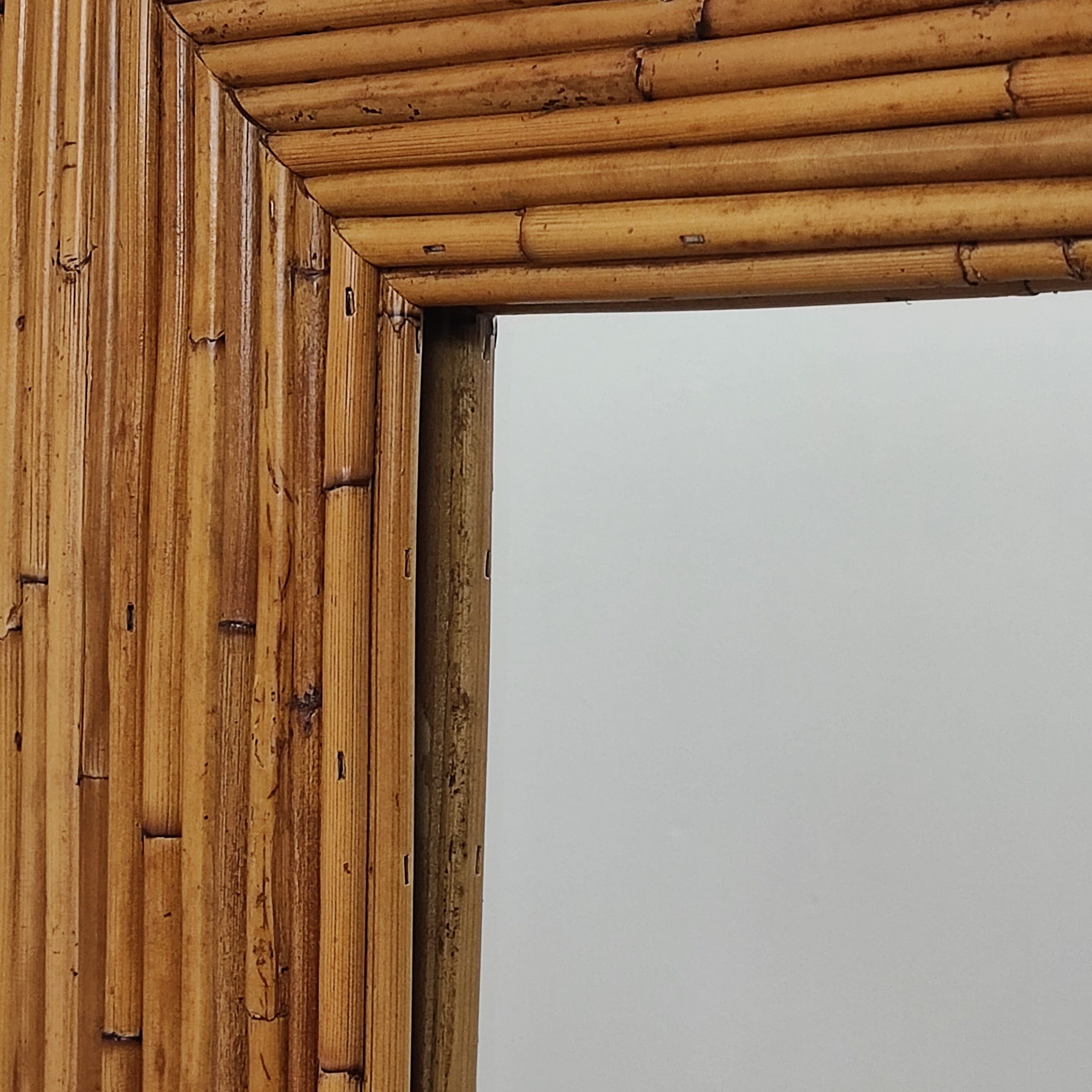Rattan mirror XXL 120cm x 120cm