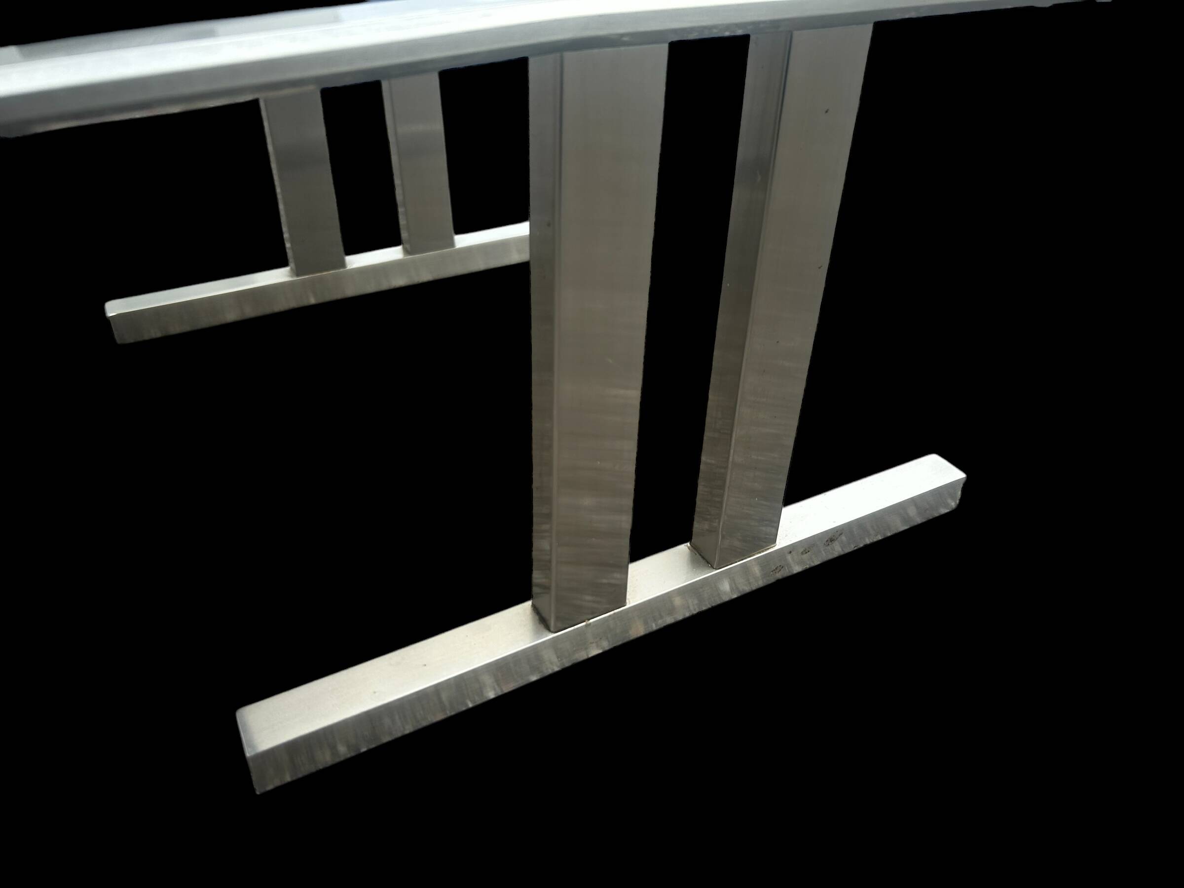 1970 brushed steel nesting tables