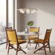 Set of 4 vintage saffron Scandinavian chairs