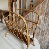 Rattan magazine rack