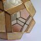 Space age mother-of-pearl and brass chandelier