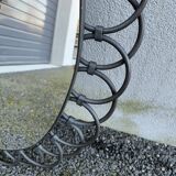 Oval metal mirror