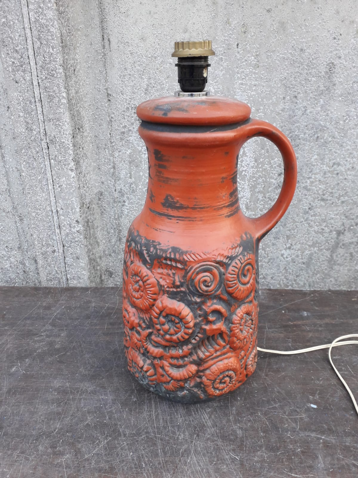 Ceramic floor lamp from the 70 made by Carstens (Germany)