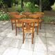Lot de 6 anciennes chaises rustiques