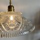 Suspension abat-jour vintage en verre - collection vaisselle -
