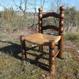 Mulched braided low chair