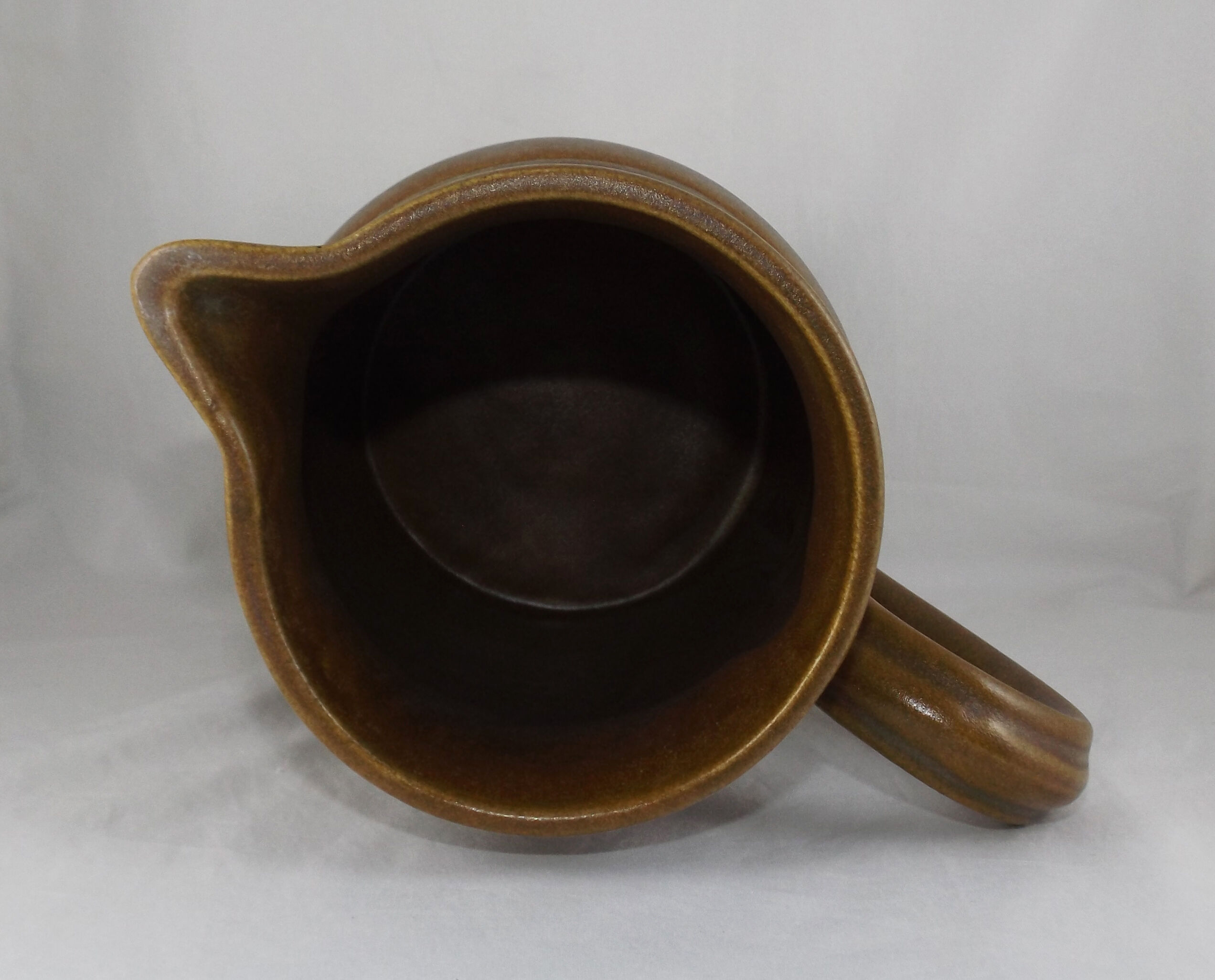 Vintage stoneware pitcher by the Digoin factory, France