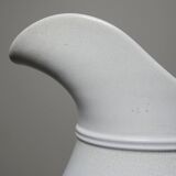 Pichet broc de toilette en faïence blanche ancienne Pexonne France