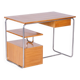 Bauhaus Writing Desk in Oak, Chrome-Plated Steel, Germany, 1930s