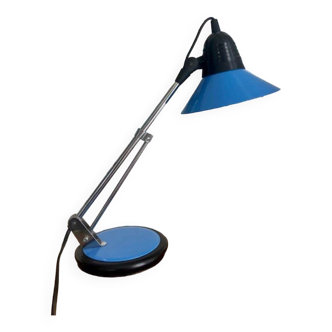 Lampe de bureau aluminor bleue