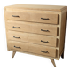 Commode vintage chêne et pieds compas rénovée