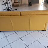 Canaper cuir jaune