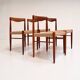 Refurbished set of 4 papercord chairs by H. Klein for Bramin, 1960s