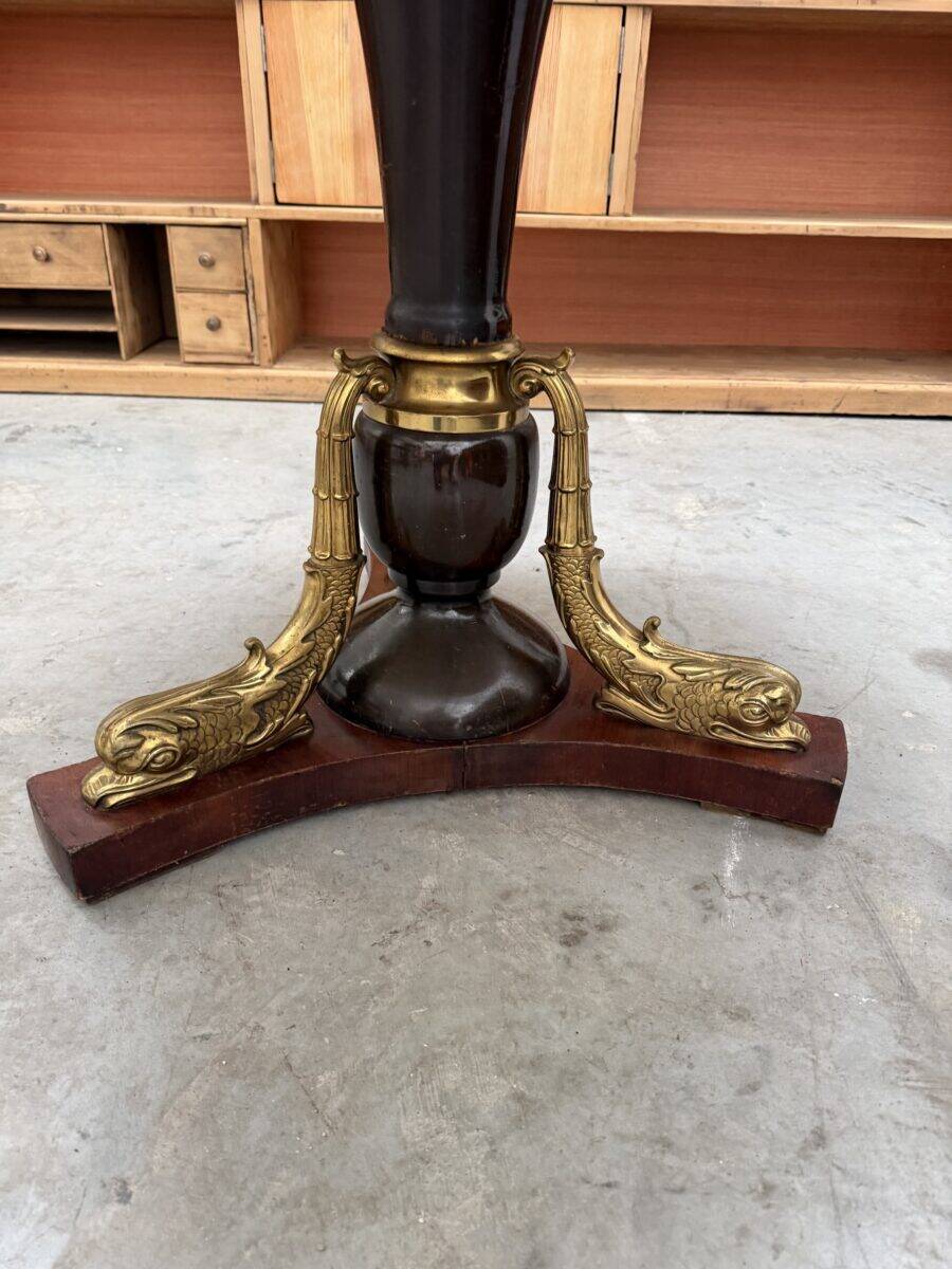 Table en laiton et onyx années 50