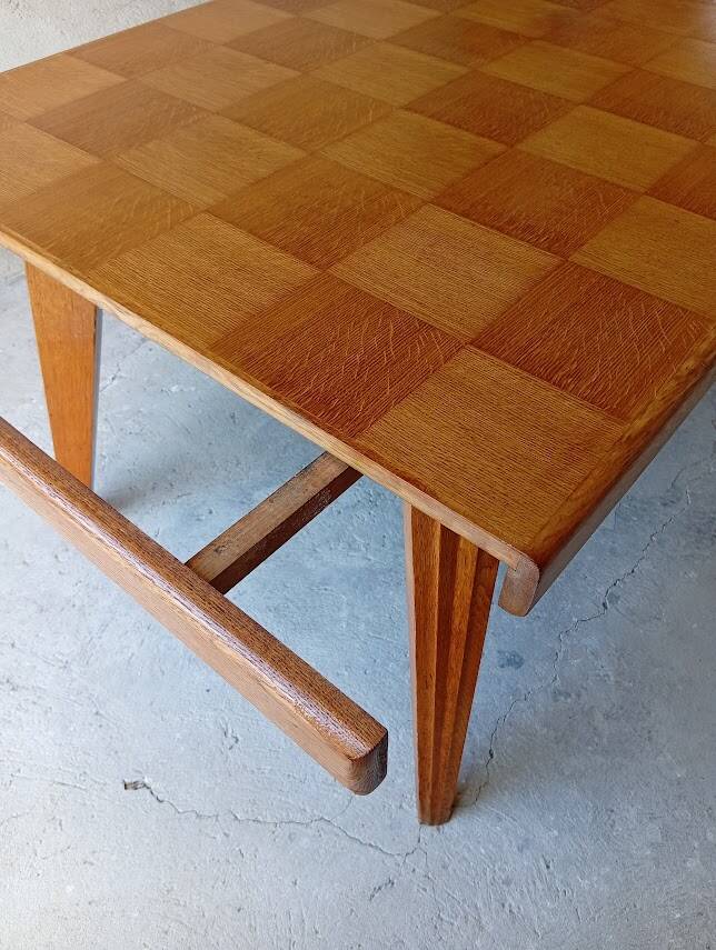 Checkerboard table 1960s Compass legs