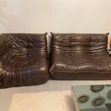 Chauffeuse cuir Togo ligne roset