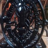 Solid wood and cast iron desk/Singer sewing machine table/entrance console/bathroom furniture